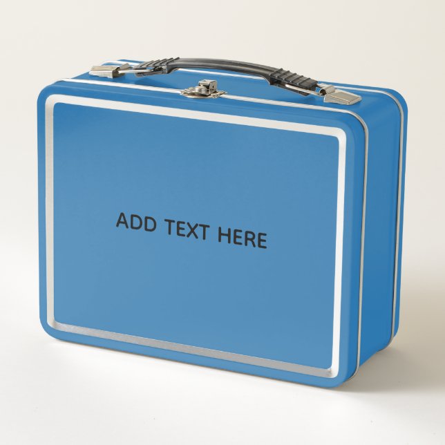 Create Your Own White  Metal Lunch Box (Front)
