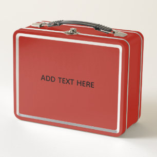 Create Your Own White Metal Lunch Box