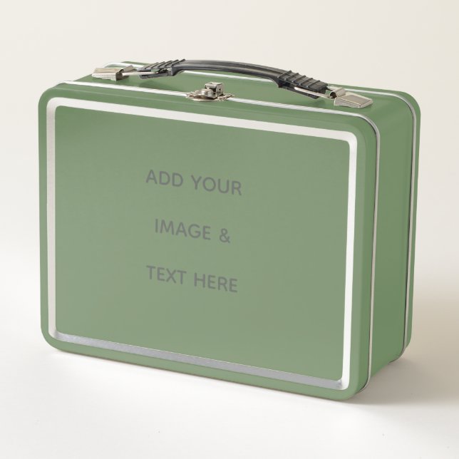 Create Your Own white  Metal Lunch Box (Front)