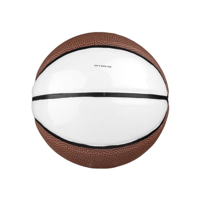 Create Your Own white Mini Basketball (Front)
