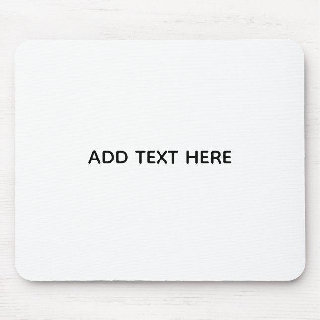 Create Your Own White  Mouse Mat (Front)