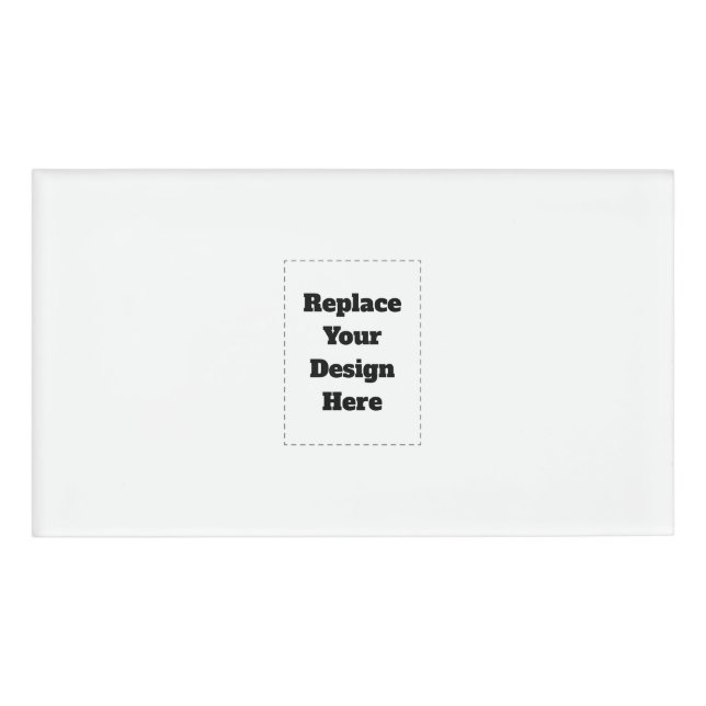 Create Your Own white  Name Tag (Front)