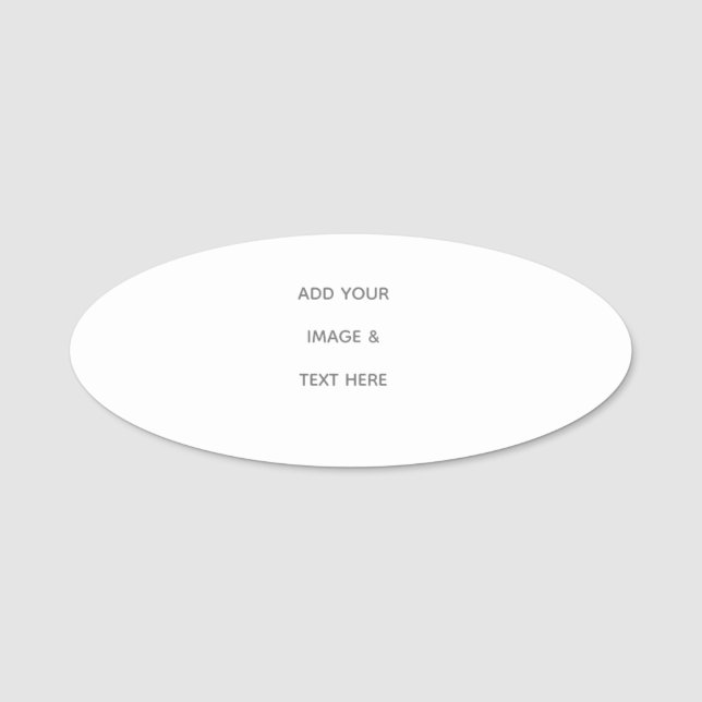 Create Your Own white  Name Tag (Front)