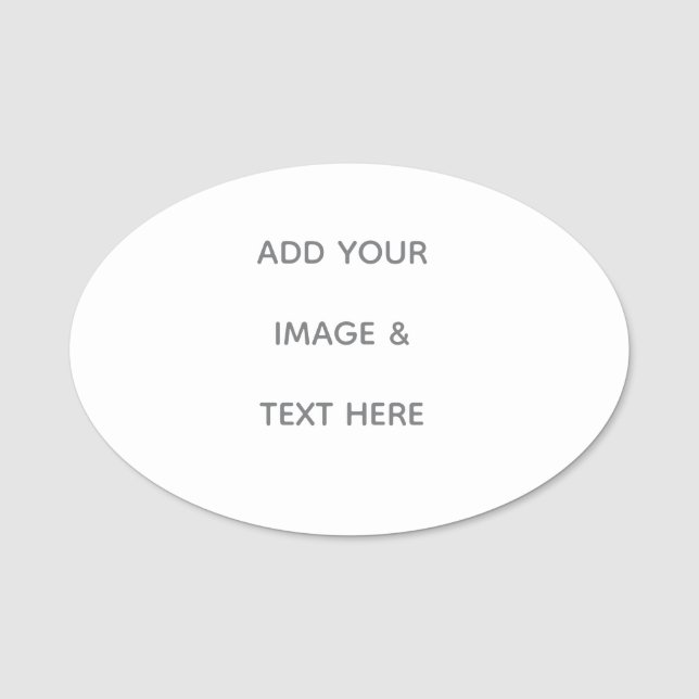 Create Your Own white  Name Tag (Front)