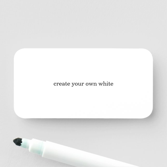 create your own white  name tag (In Situ)