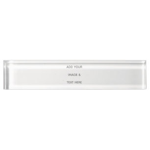 Create Your Own white  Nameplate