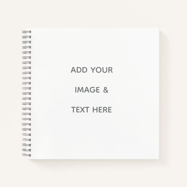 Create Your Own white  Notebook (Front)