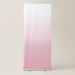 Create Your Own White Ombre Background Retractable Banner