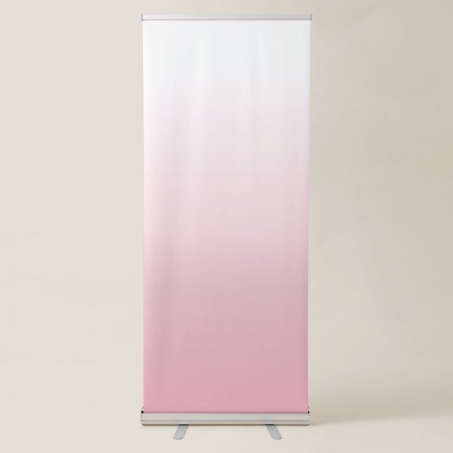 Create Your Own White Ombre Background Retractable Banner (Front)