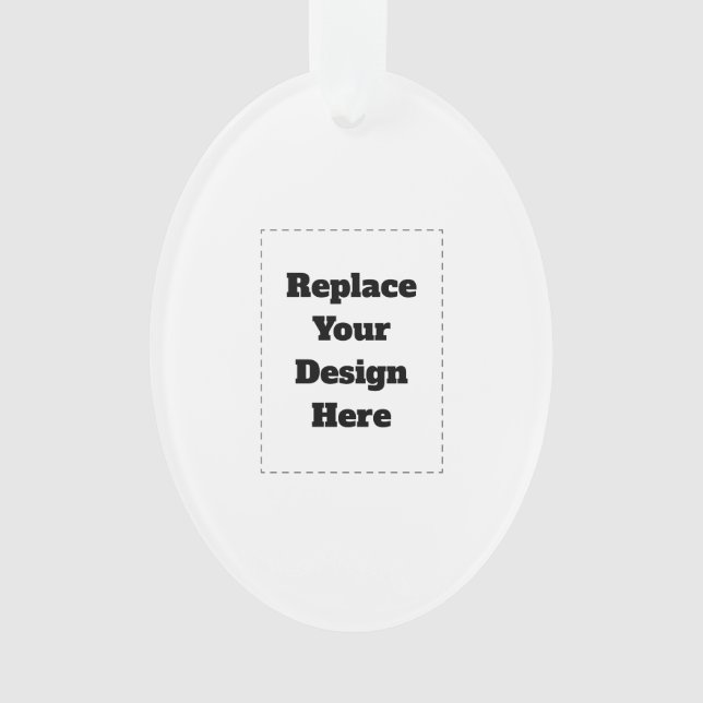 Create Your Own white  Ornament (Front)
