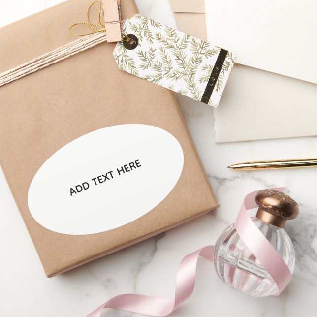 Create Your Own White  Oval Sticker (Gifting)