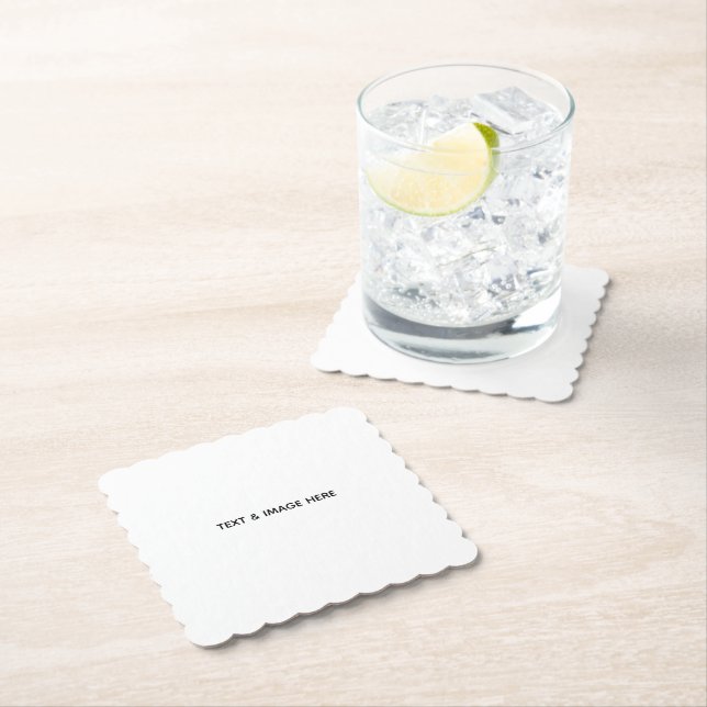 Create Your Own white Paper Coaster (Insitu)