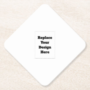 Create Your Own white Paper Coaster
