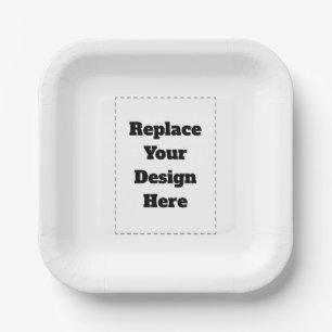 Create Your Own white Paper Plate