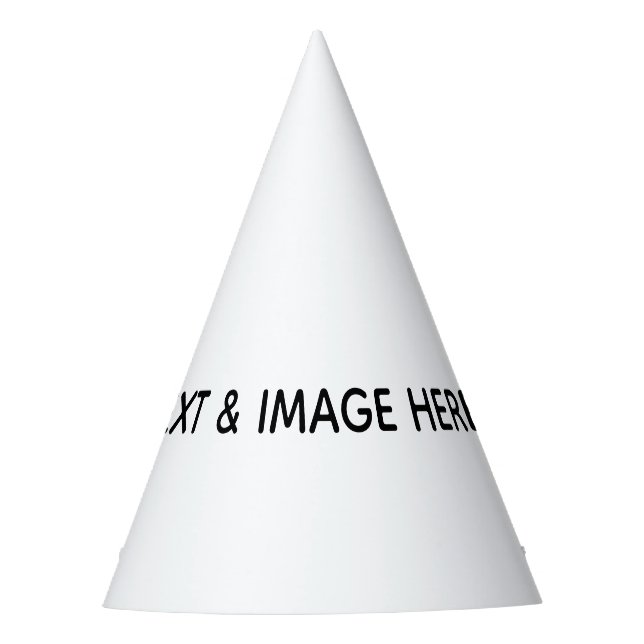 Create Your Own white Party Hat (Front)