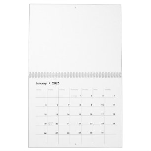 Create your own white personalizable calendar