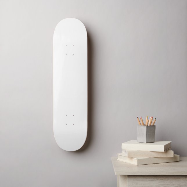 Create your own white personalizable skateboard (Wall Art)