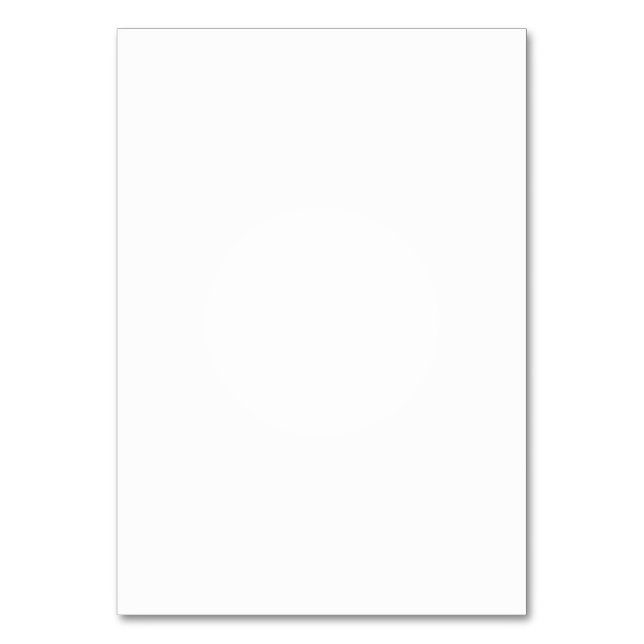 Create your own white personalizable table number (Front)