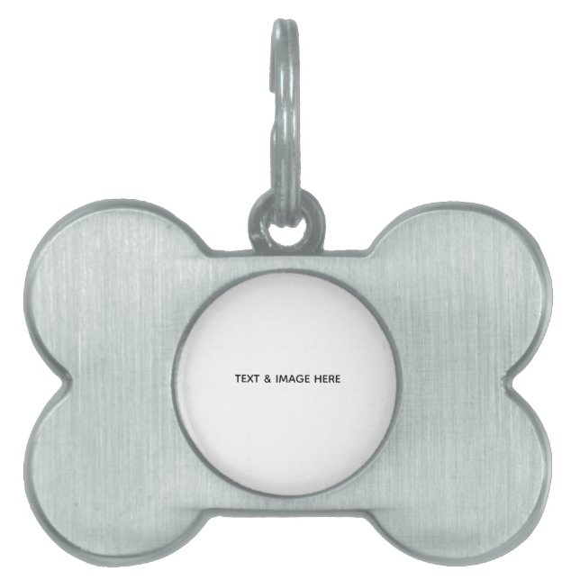 Create Your Own white Pet ID Tag (Front)
