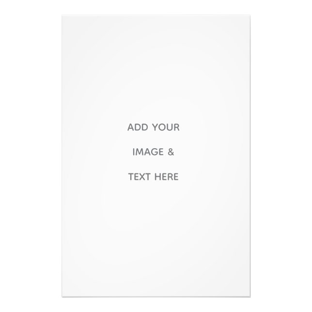 Create Your Own white  Photo Print (Front)