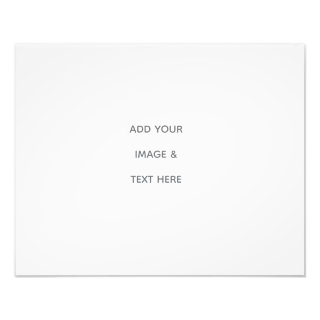 Create Your Own white  Photo Print (Front)