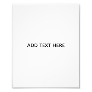 Create Your Own White Photo Print
