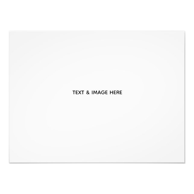 Create Your Own white Photo Print (Front)