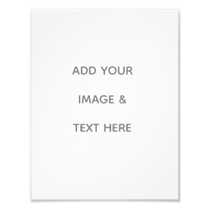 Create Your Own white Photo Print