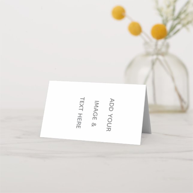 Create Your Own white  Place Card (Front)