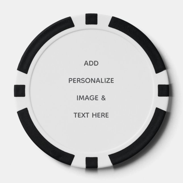 Create Your Own white  Poker Chips (Front)