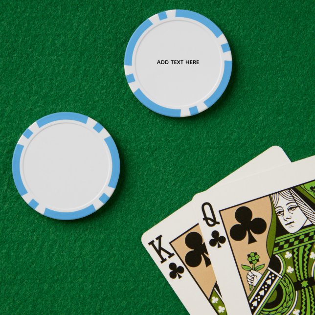 Create Your Own White  Poker Chips (Poker Table (Double))