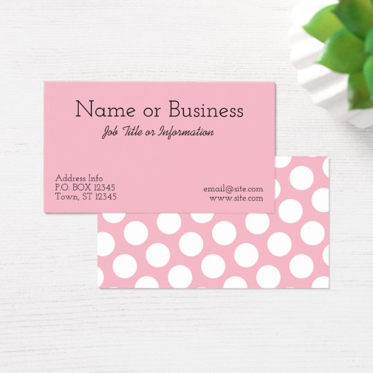 Create Your Own White Polka Dot Business Card