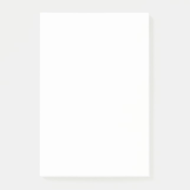 Create your own white Post-It® Notes, 4" x 6" Post-it Notes (Front)