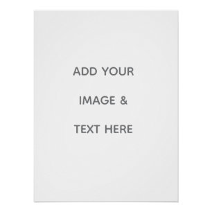 Create Your Own white  Poster