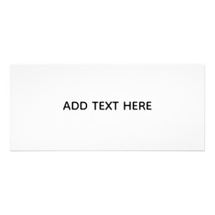 Create Your Own White Rack Card