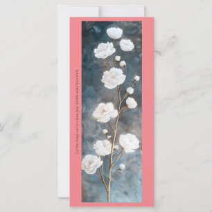 Create Your Own White Roses Bookmark Card
