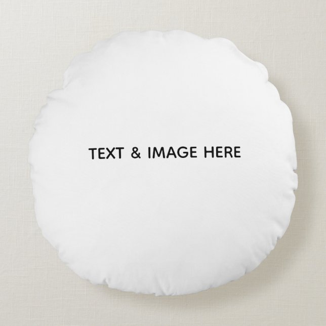 Create Your Own white Round Cushion (Front)