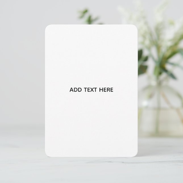 Create Your Own White  Save The Date (Standing Front)