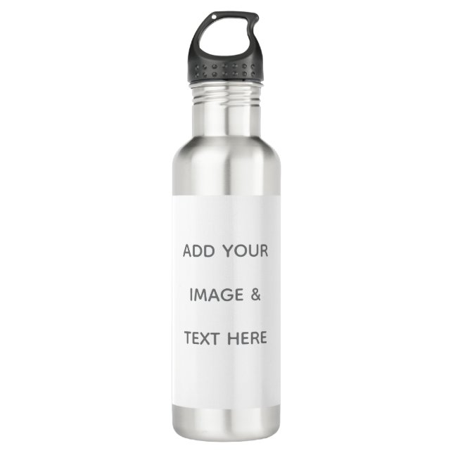 Create Your Own white  Save The Date 710 Ml Water Bottle (Front)
