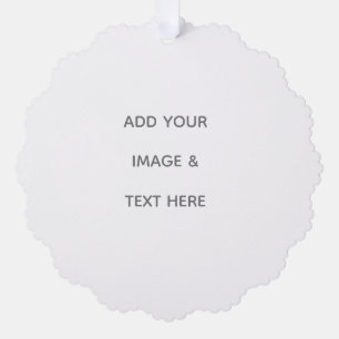 Create Your Own white  Save The Date Tree Decoration Card