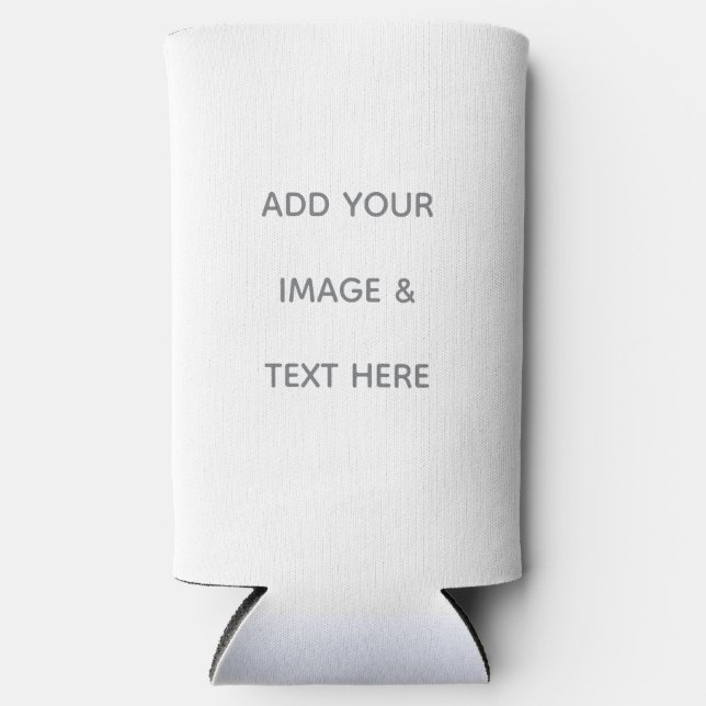 Create Your Own white  Seltzer Can Cooler (Front)
