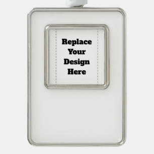 Create Your Own white Silver Plated Framed Ornament