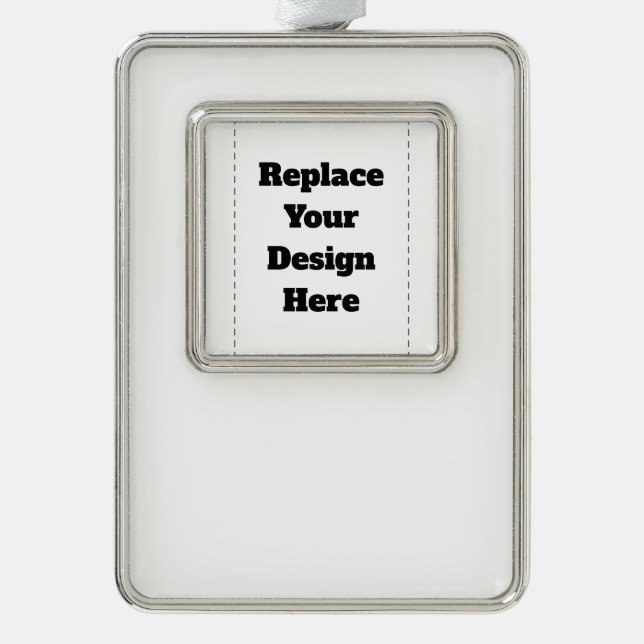 Create Your Own white  Silver Plated Framed Ornament (Front)