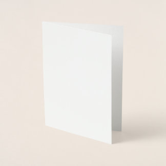 Create Your Own White Simple  Foil Card