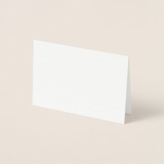 Create Your Own White Simple  Foil Card