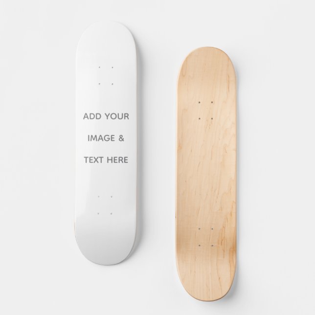Create Your Own white  Skateboard (Front)