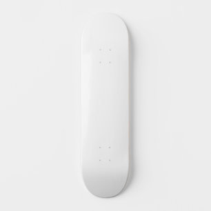 Create Your Own white solid 8" Skateboard Deck