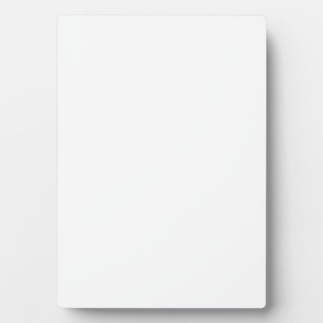 Create Your Own white solid Custom 5x7 with Easel Plaque (Front)