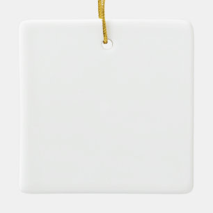 Create Your Own White Solid Custom Ceramic Ornament