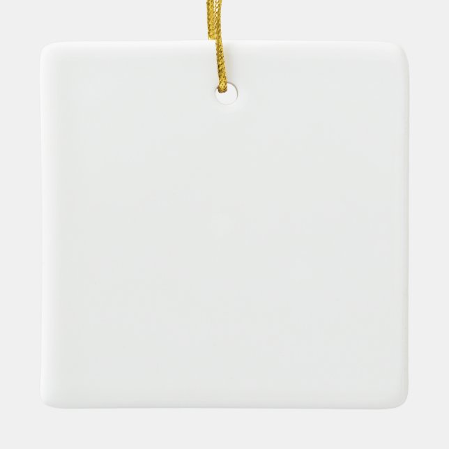 Create Your Own White Solid Custom Ceramic Ornament (Front)